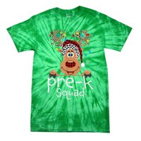 Pre-K Teacher Squad Reindeer Funny Teacher Christmas Xmas Tie-Dye T-Shirt