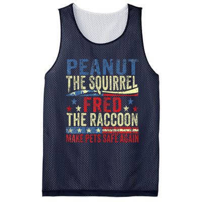 Peanut The Squirrel Fred The Raccoon Make Pets Safe Again Mesh Reversible Basketball Jersey Tank