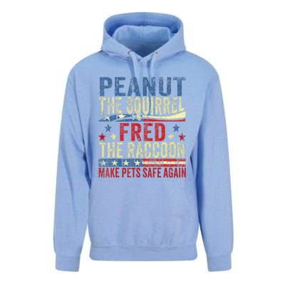 Peanut The Squirrel Fred The Raccoon Make Pets Safe Again Unisex Surf Hoodie