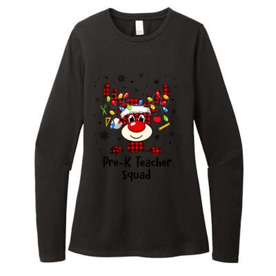 Prek Teacher Squad Reindeer Funny Teacher Christmas Xmas Gift Womens CVC Long Sleeve Shirt