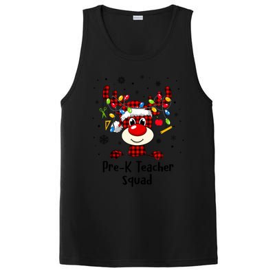 Prek Teacher Squad Reindeer Funny Teacher Christmas Xmas Gift PosiCharge Competitor Tank