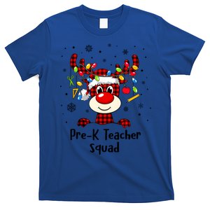 Prek Teacher Squad Reindeer Funny Teacher Christmas Xmas Gift T-Shirt