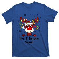 Prek Teacher Squad Reindeer Funny Teacher Christmas Xmas Gift T-Shirt