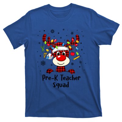 Prek Teacher Squad Reindeer Funny Teacher Christmas Xmas Gift T-Shirt