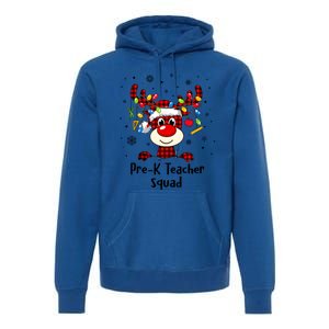 Prek Teacher Squad Reindeer Funny Teacher Christmas Xmas Gift Premium Hoodie