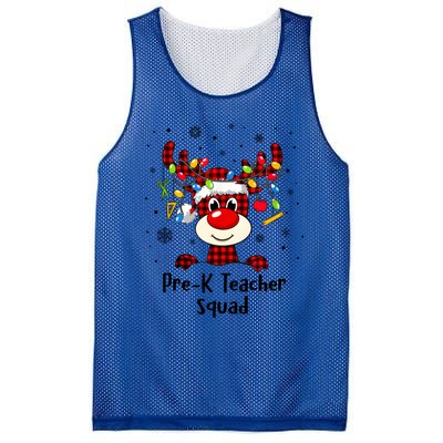 Prek Teacher Squad Reindeer Funny Teacher Christmas Xmas Gift Mesh Reversible Basketball Jersey Tank