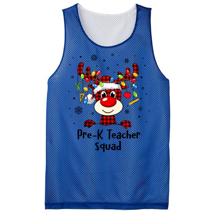 Prek Teacher Squad Reindeer Funny Teacher Christmas Xmas Gift Mesh Reversible Basketball Jersey Tank