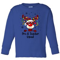 Prek Teacher Squad Reindeer Funny Teacher Christmas Xmas Gift Toddler Long Sleeve Shirt