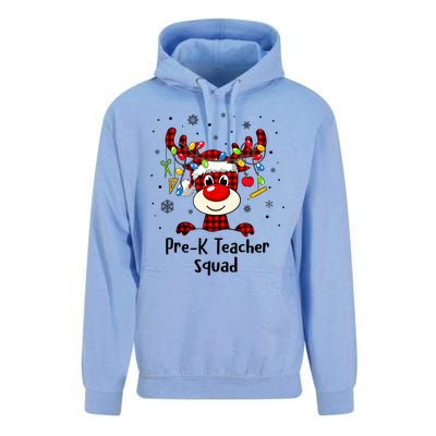 Prek Teacher Squad Reindeer Funny Teacher Christmas Xmas Gift Unisex Surf Hoodie