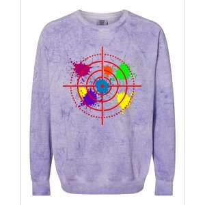 Paintball Target Shooting Sport Paintballer Air Gun Paint Colorblast Crewneck Sweatshirt