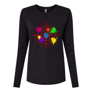 Paintball Target Shooting Sport Paintballer Air Gun Paint Womens Cotton Relaxed Long Sleeve T-Shirt