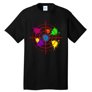 Paintball Target Shooting Sport Paintballer Air Gun Paint Tall T-Shirt