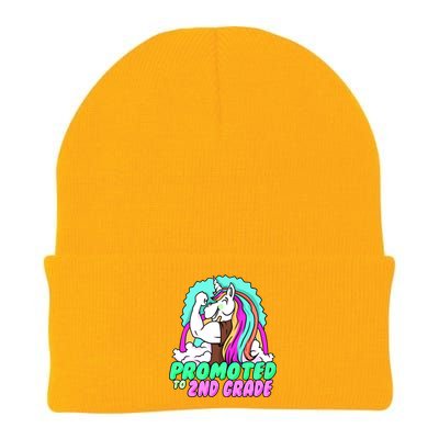 Promoted To Second Grade Graduation Teacher Unicorn Funny Gift Knit Cap Winter Beanie