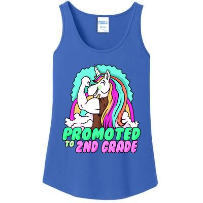 Promoted To Second Grade Graduation Teacher Unicorn Funny Gift Ladies Essential Tank