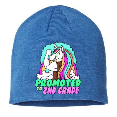 Promoted To Second Grade Graduation Teacher Unicorn Funny Gift Sustainable Beanie