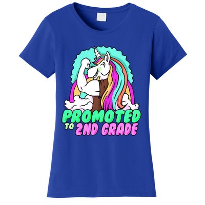 Promoted To Second Grade Graduation Teacher Unicorn Funny Gift Women's T-Shirt