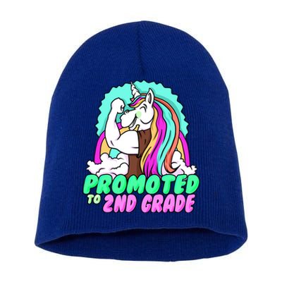 Promoted To Second Grade Graduation Teacher Unicorn Funny Gift Short Acrylic Beanie