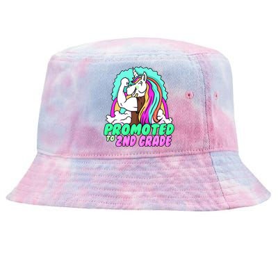 Promoted To Second Grade Graduation Teacher Unicorn Funny Gift Tie-Dyed Bucket Hat