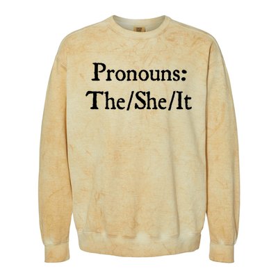 Pronouns The She It Colorblast Crewneck Sweatshirt