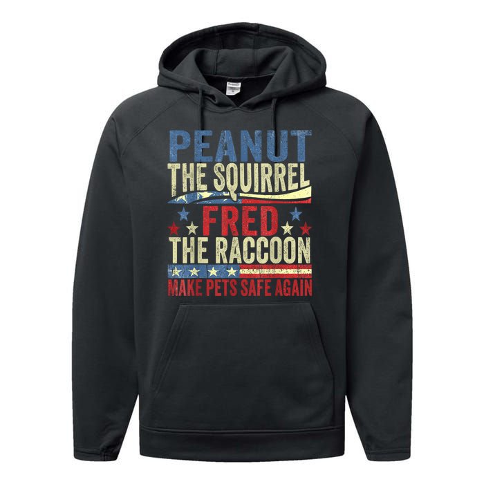 Peanut The Squirrel & Fred The Raccoon Make Pets Safe Again Performance Fleece Hoodie