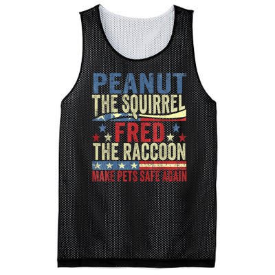 Peanut The Squirrel & Fred The Raccoon Make Pets Safe Again Mesh Reversible Basketball Jersey Tank