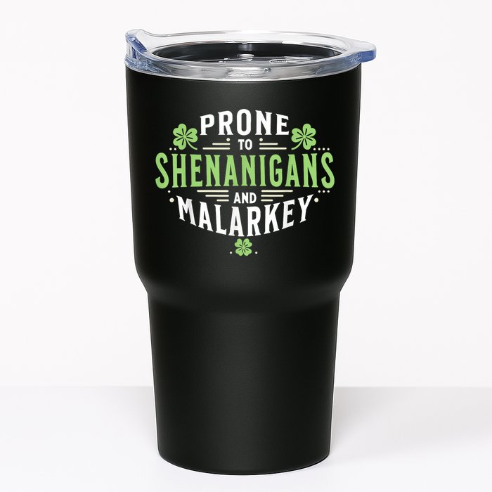 Prone To Shenanigans & Malarkey Fun Clovers St Patrick’S Day Tumbler