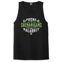 Prone To Shenanigans & Malarkey Fun Clovers St Patrick’S Day PosiCharge Competitor Tank