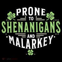 Prone To Shenanigans & Malarkey Fun Clovers St Patrick’S Day Short Acrylic Beanie