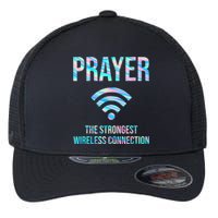 Prayer The Strongest Wireless Connection Funny Flexfit Unipanel Trucker Cap