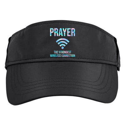 Prayer The Strongest Wireless Connection Funny Adult Drive Performance Visor