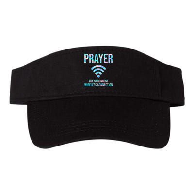 Prayer The Strongest Wireless Connection Funny Valucap Bio-Washed Visor