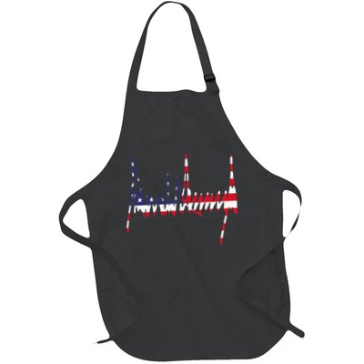 President Trump Signature Usa Flag Color Patriotic American Apron