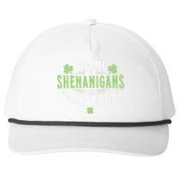 Prone To Shenanigans & Malarkey Fun Clovers St PatrickS Day Snapback Five-Panel Rope Hat