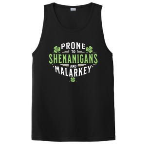 Prone To Shenanigans & Malarkey Fun Clovers St PatrickS Day PosiCharge Competitor Tank