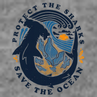 Protect The Shark Save The Ocean Save Ocean Animals 7-Panel Snapback Hat