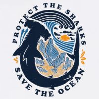 Protect The Shark Save The Ocean Save Ocean Animals Ladies Essential Flowy Tank