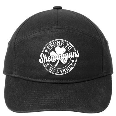 Prone To Shenanigans Malarkey St Patricks Day 7-Panel Snapback Hat