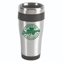 Prone To Shenanigans Malarkey St Patricks Day 16oz Travel Tumbler