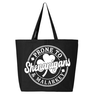 Prone To Shenanigans Malarkey St Patricks Day 25L Jumbo Tote