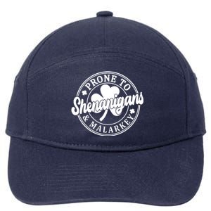 Prone To Shenanigans Malarkey St Patricks Day 7-Panel Snapback Hat