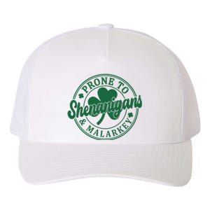 Prone To Shenanigans Malarkey St Patricks Day Yupoong Adult 5-Panel Trucker Hat