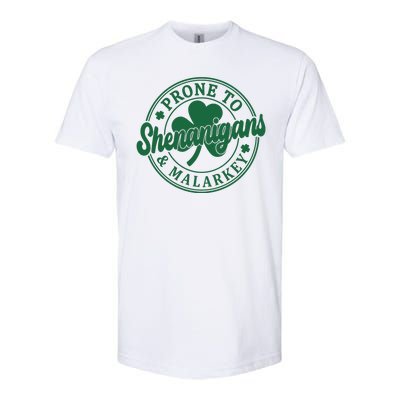 Prone To Shenanigans Malarkey St Patricks Day Softstyle® CVC T-Shirt