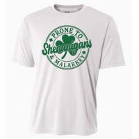 Prone To Shenanigans Malarkey St Patricks Day Cooling Performance Crew T-Shirt