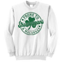 Prone To Shenanigans Malarkey St Patricks Day Sweatshirt