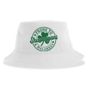 Prone To Shenanigans Malarkey St Patricks Day Sustainable Bucket Hat