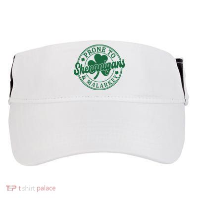Prone To Shenanigans Malarkey St Patricks Day Adult Drive Performance Visor