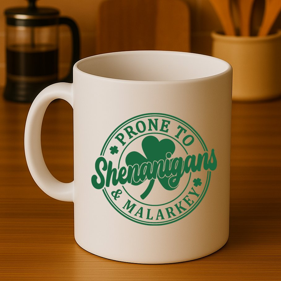 Prone To Shenanigans Malarkey St Patricks Day Mug