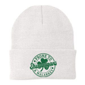 Prone To Shenanigans Malarkey St Patricks Day Knit Cap Winter Beanie