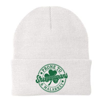 Prone To Shenanigans Malarkey St Patricks Day Beanie