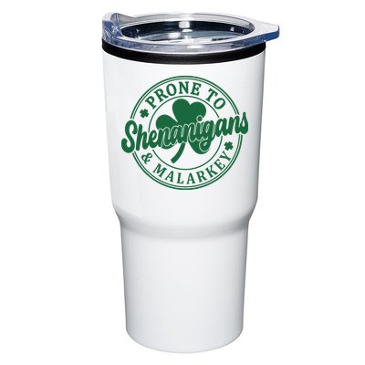 Prone To Shenanigans Malarkey St Patricks Day Tumbler
